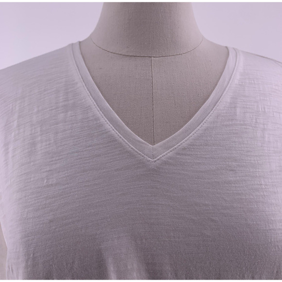 Lisa Todd White Embroidered "Blah Blah" Long Sleeve V-Neck Top Women's Small - Picture 7 of 12